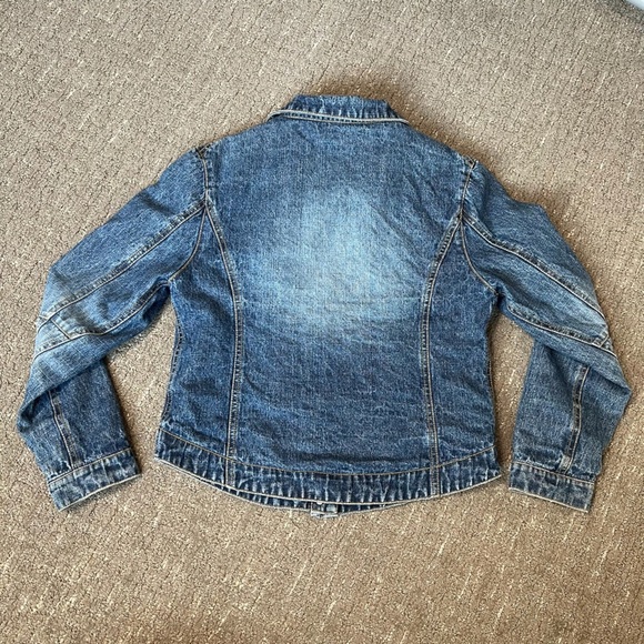 Y2K Vintage Lee Jean Jacket Lined Button Front Size Large - Picture 5 of 7